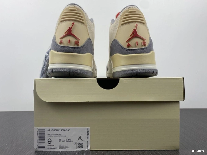 Reps TBK Retro Air 3 DH7139-100 Muslin Jordan 0722